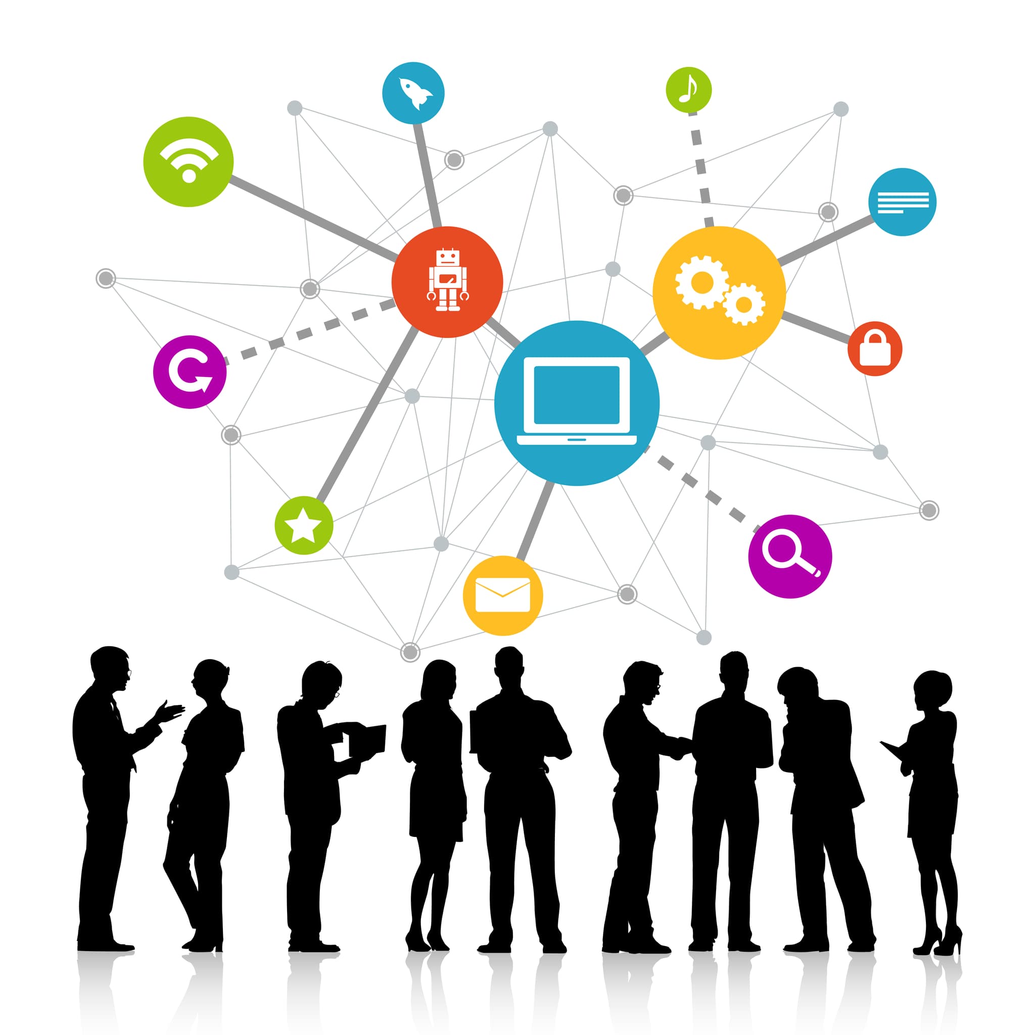 A connected network of businesses, logistics and customers